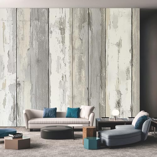 Générique Papier Peint Planche de Bois, Motif Papier Peint Intissé Panoramique Planche Bois 200x140 Wallpaper Pour Salon Chambre Deco Murale W&7