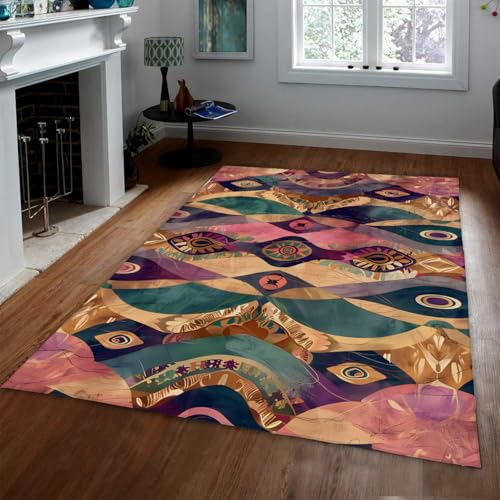 Tapis de salon abstrait 160x230 lavable et antidérapant - 2