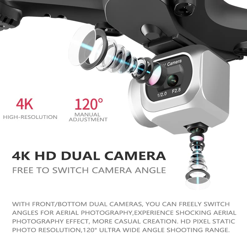 Smart-mini-drone-with-4k-HD-dual-camera-aerial-aerial-vehicle-Suitable-for-adult-beginners-children-foldable-remote-control-night-flight-quadcopter-flight-toys-Blue
