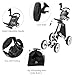FLAGTAG Golf Push Cart 4-Wheels,Folding Golf Cart, Golf Pull cart with Cup Holder,Umbrella Holder,Cooler Bag, Foldable with one-Click,Handle Height Adjustable,Drink Holder,Walking Push cart