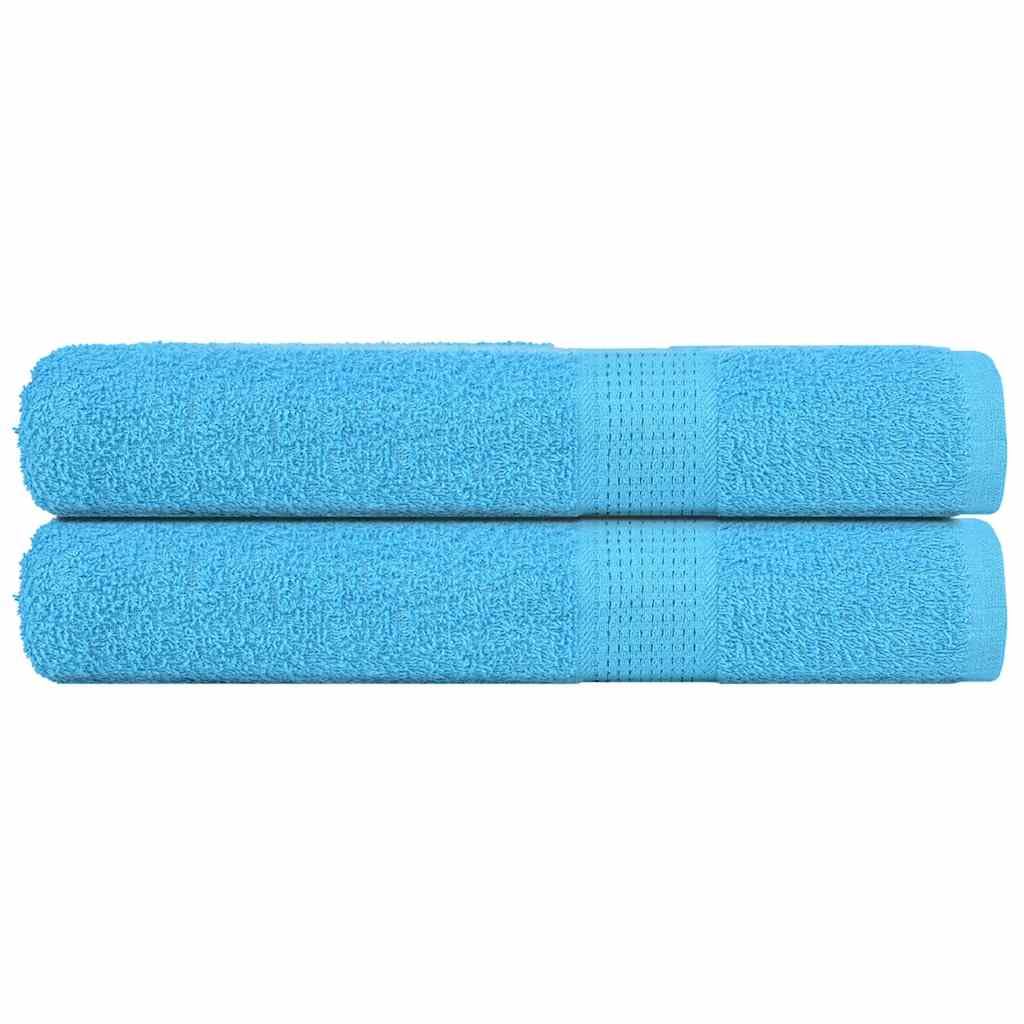 FROGN Saunatücher 2 Stück Türkis 80x200 cm 360 g/m² Saugfähige Frottiertücher aus Baumwolle mit Aufhängebändchen für Wellness und Entspannung