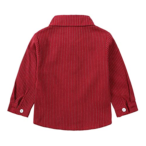 Toddler Boys 2pc Fall Outfits Button-Down Collar Jackets and Wide Overall Striped Lightweight Long Sleeve Jacket4