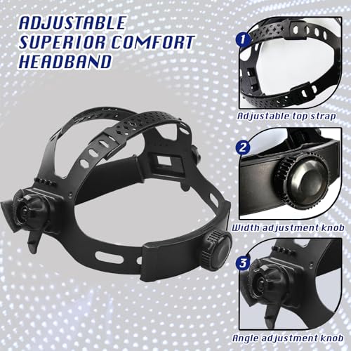 Image of WR01A Welding Helmet Auto Darkening with LED Light True Color Solar Powered Welder Hood with Adjustable Shade Range 4 /9-13 for Mig Tig Arc Welding Mask (Red Eagle)