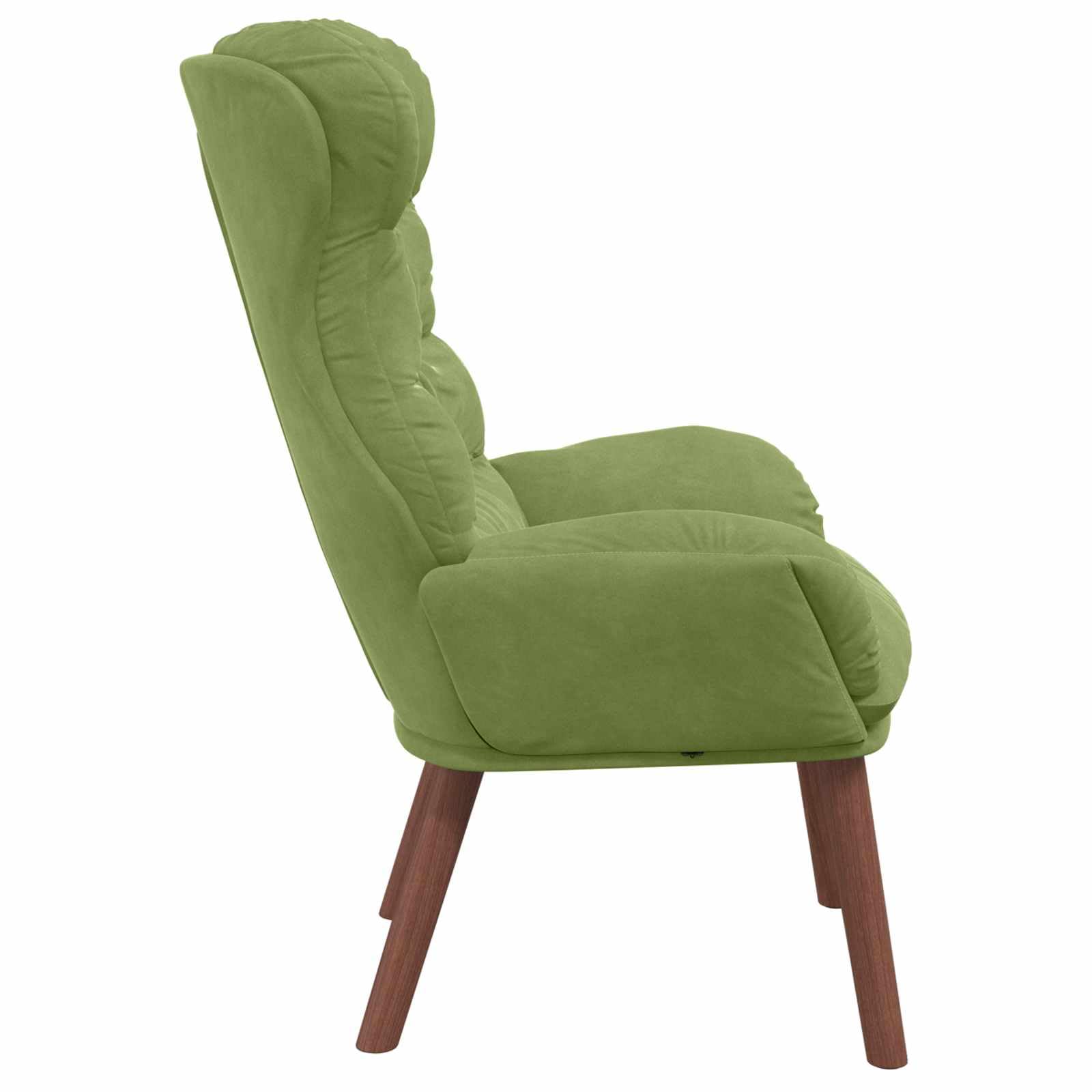 Aksamitny relaksacyjny nowoczesny do salonu 69 x 74 x 93 cm Zielony