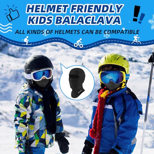 ICOCOPRO Kids Balaclava,Unisex Ski Mask Kids, Neck Warmer Gaiter Fleece Windproof Cycling Balaclava for Boys and Girls4