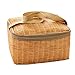 Ohomr Picnic Bag Termica Portatile Alimentari Carrello Impermeabile Contenitore del Pranzo Imitazione Rattan Isolato Cooler Bag
