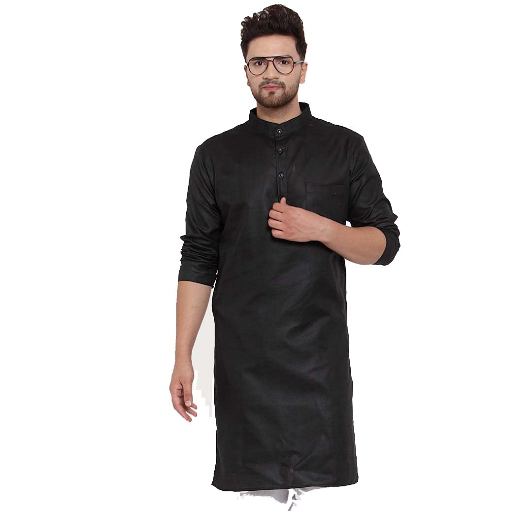B BEN Men Self Design Cotton Blend Kurta