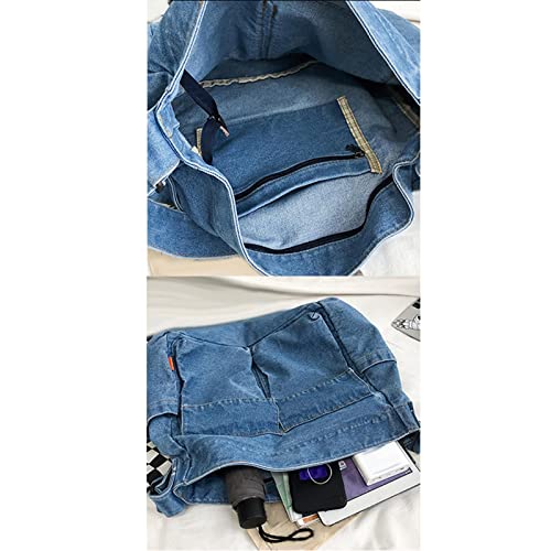 Image of VELURA SYDL Durable Hobo Bag Casual Tote Stylish Handbag Multipurpose for Trip Work Gym Light Blue|1 Piece Hobo Bag|Clothing, Shoes & Accessories