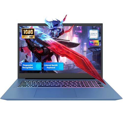18.5' Laptop Computers 10th generation i5 Processor 4C 8T 2.0~3.8GHz 16GB RAM 512 SSD ,Full-featured Type-C/10000mAh/Wifi 6+BT 5.4/Supports TF card/Privacycover/RGB backlight/Fingerprint recognition
