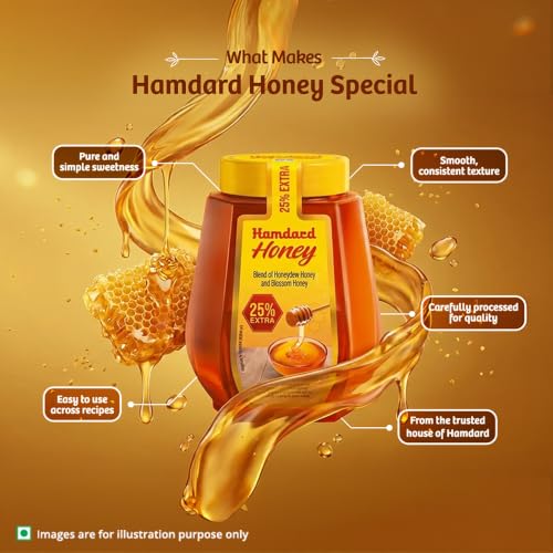 Image of Hamdard Honey 250gm | No Sugar Adulteration, Natural Immunity Booster, For Fitness & Health, 100% Indigenous, Rich in Antioxidants & Minerals
