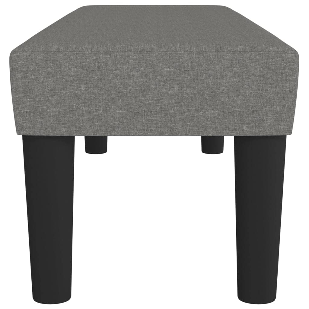 Ciemnoszara ławka do siedzenia 100 x 30 x 30 cm, materiał z tapicerką, wszechstronne zastosowanie jako ławka na łóżko, skrzynia lub ławka garderobiana w salonie, przedpokoju lub sypialni