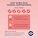 AZO® Boric Acid Vaginal Suppositories for Women, Helps Support Odor Control with Clinically Studied Boric Acid, Non-GMO, 30 Count