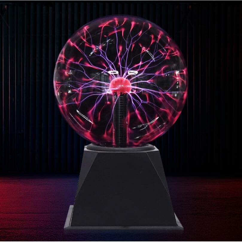 8 Inch Plasma Ball | Interactive Touch & Sound Activated Plasma Globe Lamp | USB Powered Plasma Lamp| Nebula Sphere Globe | Educational Gift for Decorations/Parties/Bedroom