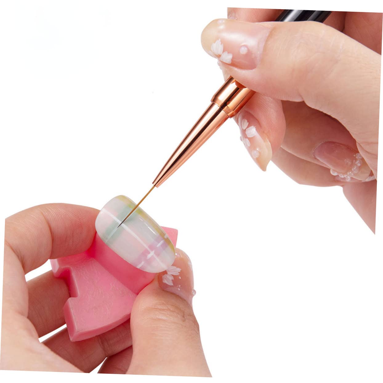 Healeved 15piezas Pinceles Para Arte De Uñas De Lápices De Línea Doble Cabeza Herramientas Para Decoración De Uñas Compactos y Reutilizables Diseño Sin Gastos Elevados