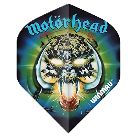 WINMAU Rock Legends Motorhead Overkill Dart-Flüge - 1 Satz pro Packung (insgesamt 3 Flüge) Cover