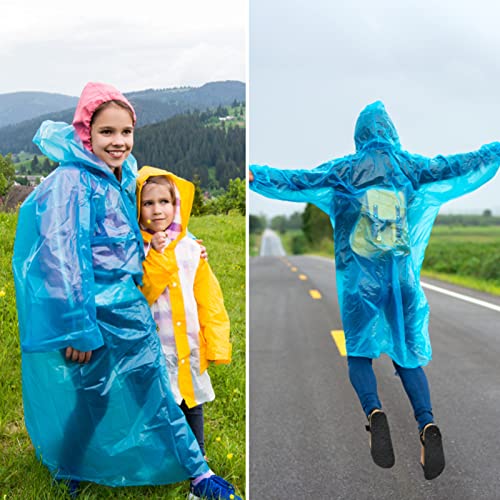 Image of 4 Pack Portable Raincoats Ball, Disposable Emergency Raincoats for Kids, Waterproof Rain Poncho for Traveling, Camping, Cycling (Random Colors)