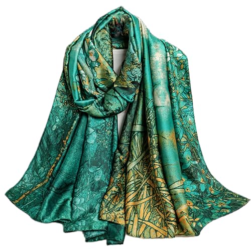 FAIRYGATE Schals und Tücher Damen Seide Tuch Satin Stola Festlich Shawl für Brautkleider Abendkleider Sommer Seidenschal Elegante Party Weicher Schal Seidentuch 98033