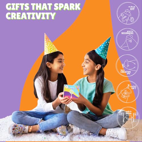 Image of Kalakaram Mini DIY Mandala Coaster Painting Craft Kit | Perfect for Gifting | Birthday Gifting | Return Gift for Parties | Kids Aged 4,5,6,7