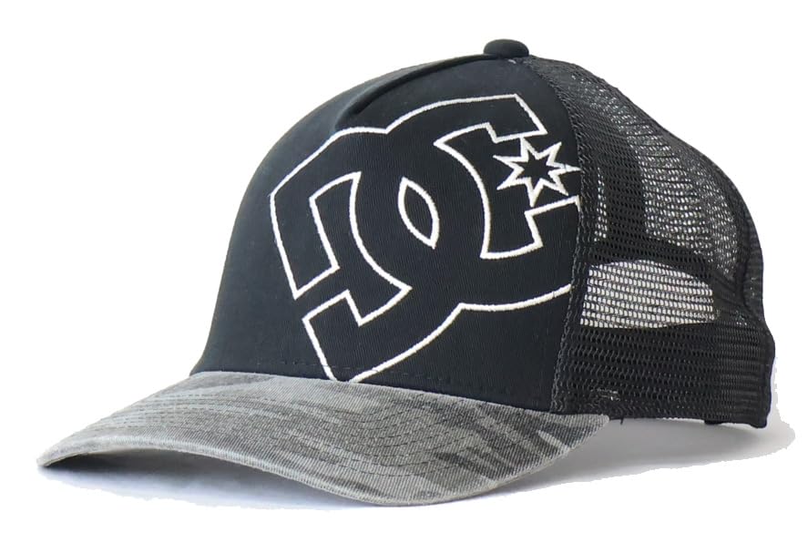 DC SHOES ディーシーシュー ロゴ刺繍 メッシュキャップ 帽子 DCP252202 (JP, アルファベット, Free Size, BKC)