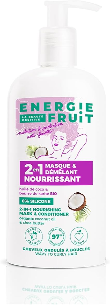 Masque + Après Shampoing ENERGIE FRUIT Coco & Beurre de Karité BIO – Cheveux Bouclés Frisés – Vegan – 300ml Masque + Après Shampoing ENERGIE FRUIT Coco & Beurre de Karité BIO – Cheveux Bouclés Frisés – Vegan – 300ml