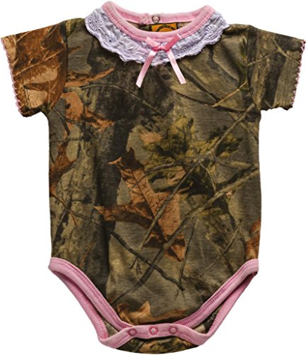 Image of TrailCrest by Treel Newborn Baby Boy Girl Infant Undershirt- Short Sleeve Romper Bodysuit Camo Jumpsuit