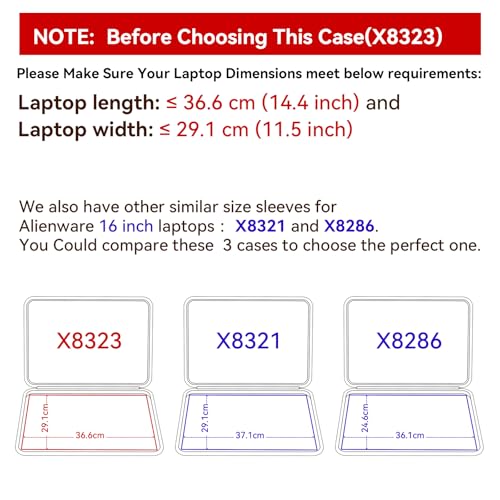 Image of Smatree Hard EVA Protective Sleeve Case Compatible for 16 inch DELL Alienware x16 Gaming Laptop(X8323)