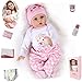 ZIYIUI Muñeco Reborn Bebé Niña Bebe Realista Silicona Bebe Reborn Niña 55 cm 22 Pulgadas Suave Vinilo de Silicona Bebe Reborn Niña Chupete Magnetico Regalo Niña Muñeca Juguete