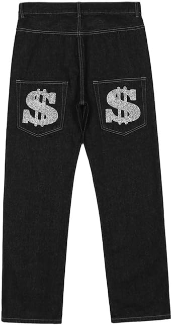Gothic Jeans Men's Hip Hop Jeans Fashion Print Casual Pants Harajuku Pants