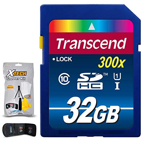 Transcend 32GB High Speed SD Memory Card KIT w/Memory Card Wallet for Canon