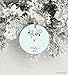 DIGIBUDDHA Baby Boy's First Christmas Ornament Gift Newborn Son Infant Male Child Cute Holiday Deer Porcelain Keepsake Gift Idea for New Parents 3