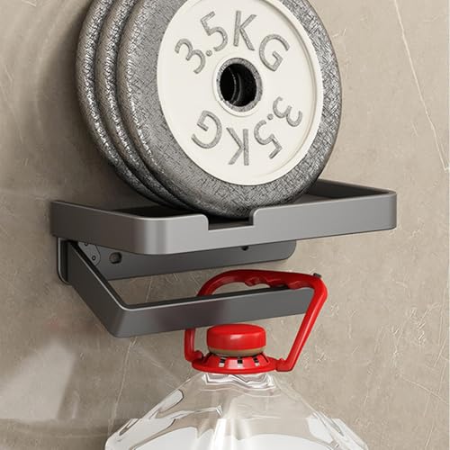 Portarrollos de papel de cocina de pared con estante superior de almacenamiento 7