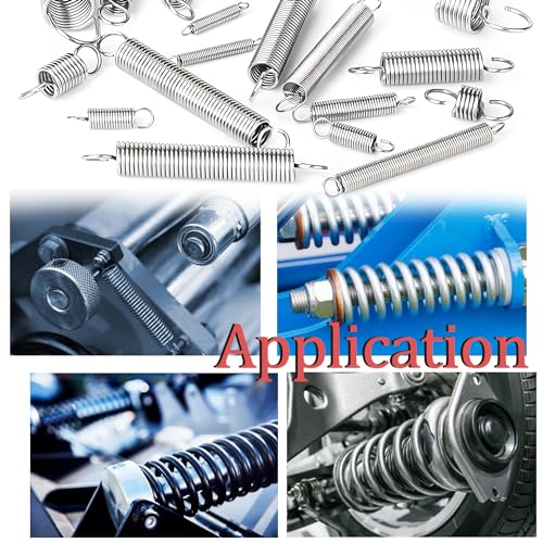Image of 133 PCS Extension Spring Assortment Kit 18 Different Sizes Zinc Plated Extension Springs for Home Repairs & DIY Springs Assortment