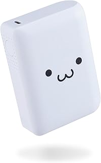 エレコム モバイルバッテリー 震えるバッテリー 振動で残量をチェック ユニバーサルデザイン 20W 10000mAh USB-C USB-A しろちゃん DE-C78L-10000WF