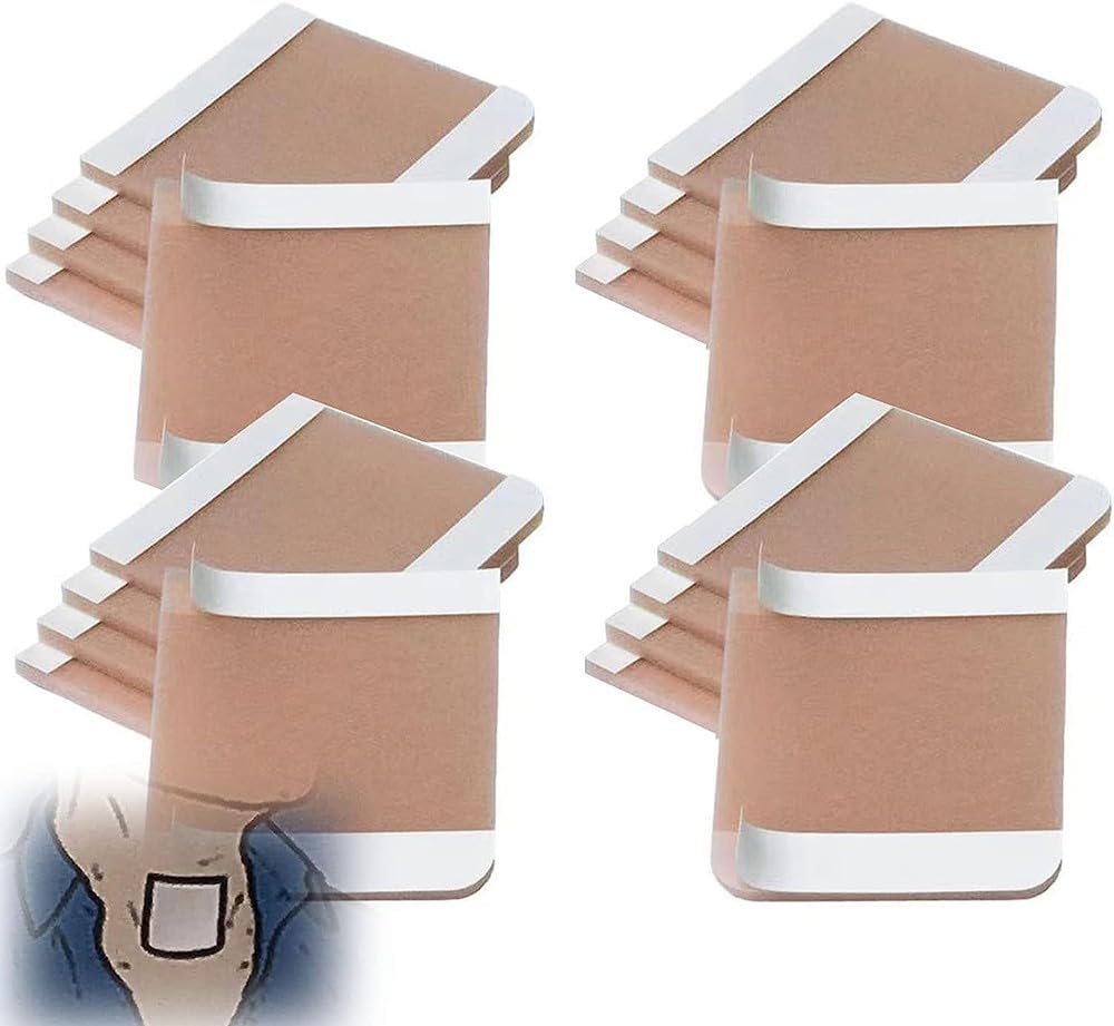 BLUEZY Collo Stoma della Protezione, Collo Stoma Collo di Copertura Trach Scudo A Prova di Polvere Copristoma Adesivi per Laringectomia E Tracheostomia 120pcs
