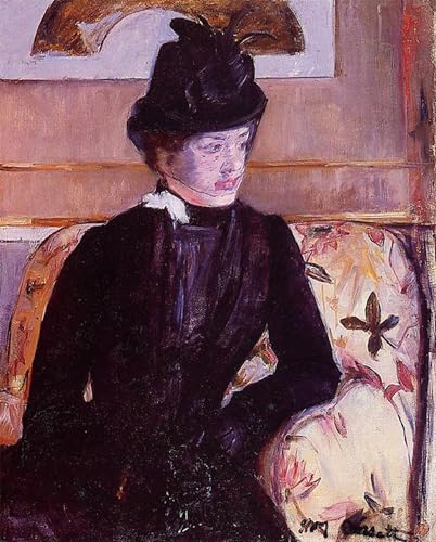 Tableau Mary Cassatt Mme Gardner pour salon élégant | Portrait de style toile décoration 60x90