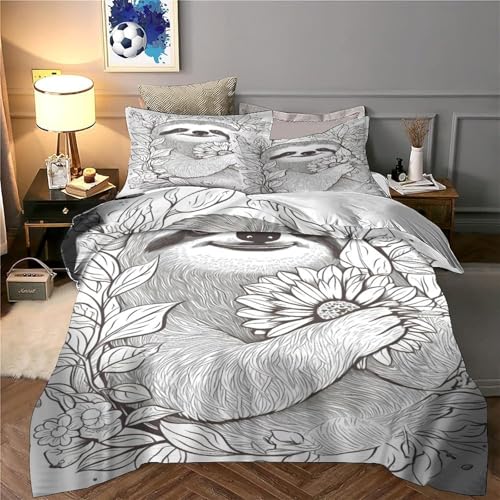 Housse de couette paresseux 135x200 parure lit microfibre