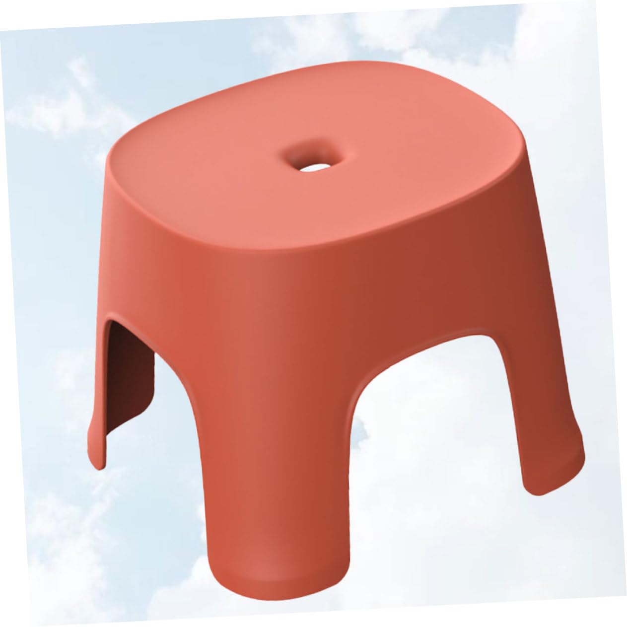 Alipis Sgabello Piccolo in Pvc Antiscivolo e Leggero per Bagno e Casa, Sgabello per Cambio Scarpe Colore Rosso, per Ragazzo Ragazza e Famiglia