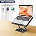 BESIGN BS02 Book Stand for Reading, Adjustable Book Holder, Ergonomic Laptop Stand with Elastic Page Clips for Music Scores, Recipe, Tablet (Black)