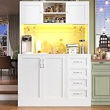 Dimensioni del prodotto: il buffet misura 120 cm di lunghezza, 40 cm di larghezza e 188 cm di altezza e dispone di un ampio spazio di archiviazione.