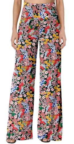 JZC Women's Palazzo Lounge Pants Stretchy Wide Leg Casual Pants Comfy High Waist Flowy Pants S-3XL