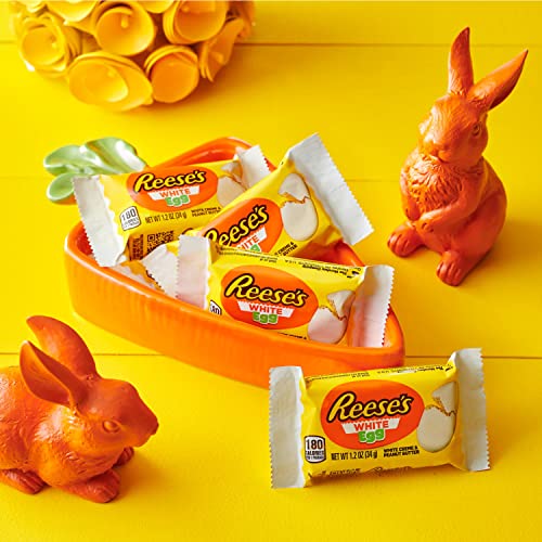 Reese's White Creme And Peanut Butter Eggs Candy, Bulk, Easter, 1.2 Oz Packs (36 Count) #TOP3