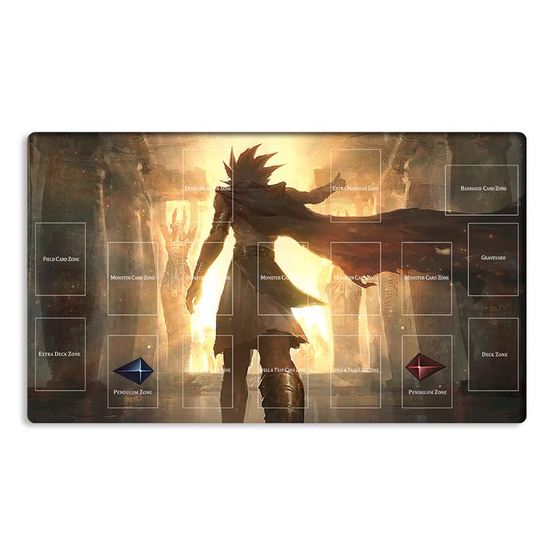 New Mlikemat Playmat Atem TCG CCG OCG Trading Card Game Mat with Zones + Free Bag (ZD039-989-A)