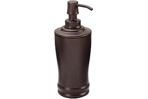 iDesign Metal Tall Liquid Soap Dispenser Pump, The Olivia Collection - 8...