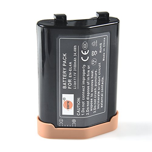 DSTE EN EL4A ENEL4A   Batería de ion de litio compatible con Nikon EN EL4, D2, D2H, D2Hs, D2X, D2Xs, D3, D3S, D3X, F6