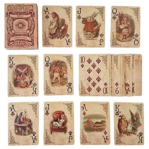 ASVP Shop Alice In Wonderland Playing Cards - Full Set is Ideal for Themed Parties, Props, Theme, and Games Cover