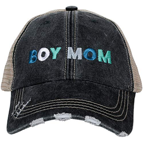 Katydid Boy Mom Baseball Cap- Trucker Hat For Women - Stylish Cute Ball Cap (Blue Lettering) #TOP23