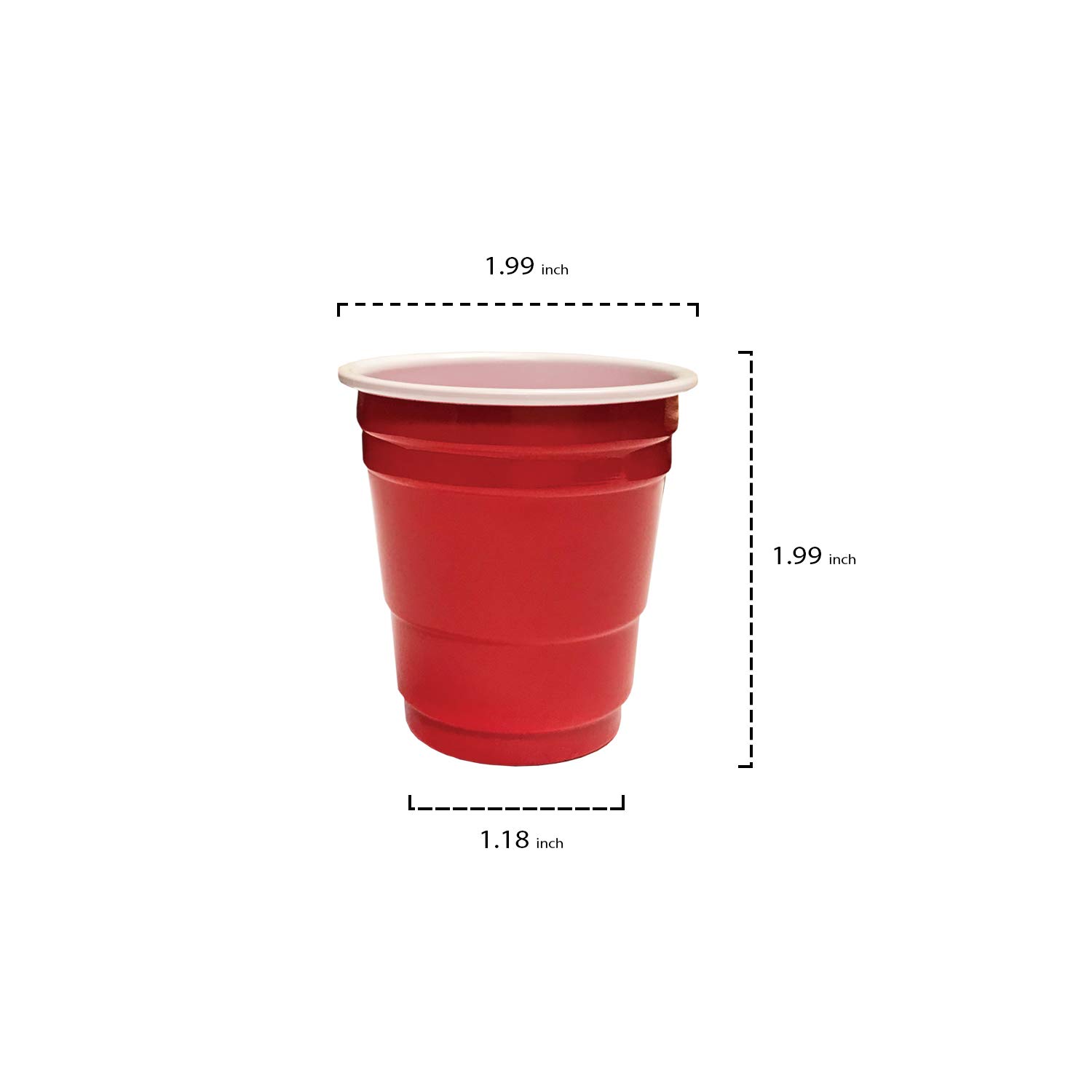 Party Essentials N24001 Party Shots, 2 oz., Red (Pack of 800)