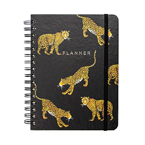 Cicero Planner Permanente Wire-o Onças Semanal Notas A5 Preto, Colorido, 9016