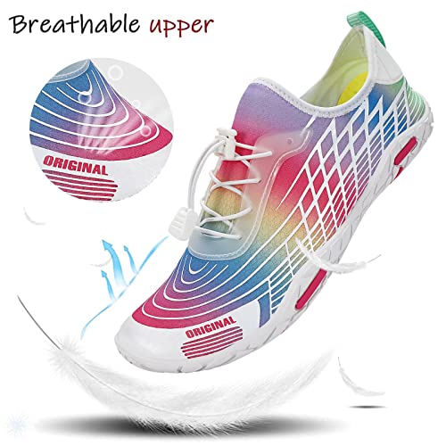 Image of MAYZERO Water Shoes Men Women Swim Surf Shoes Beach Pool Shoes Wide Toe Hiking Aqua Shoes Winter House Slippers