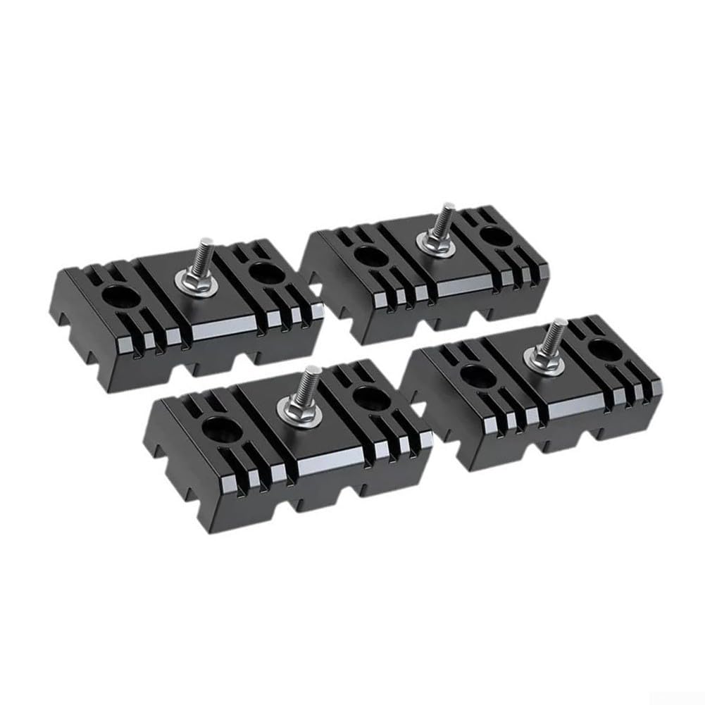 Base de amortiguación de goma para bombas de calor, 4 pies antivibración con nivel de espíritu, almohadillas de montaje de CA resistentes a los rayos UV de hasta 320 kg (C)